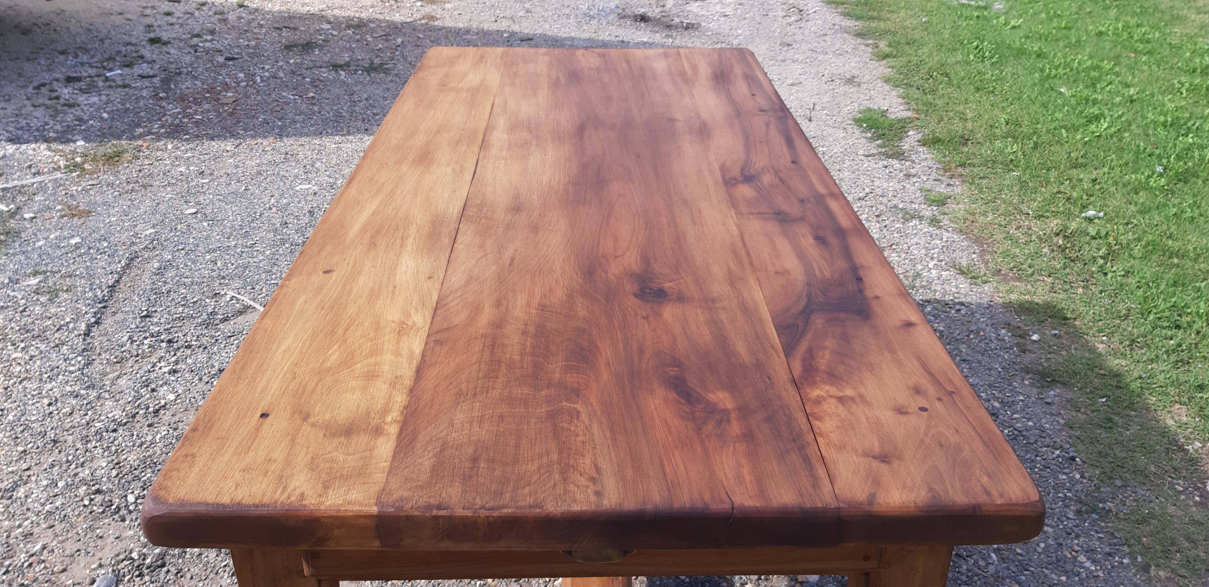 Table de ferme début 20ème en merisier