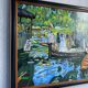 Interprétation en acrylique de la " Grenouillère " de Renoir