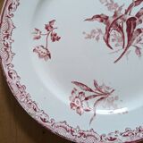 Three Fontanges Sarreguemines flat plates