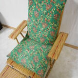 Wicker and rattan lounger