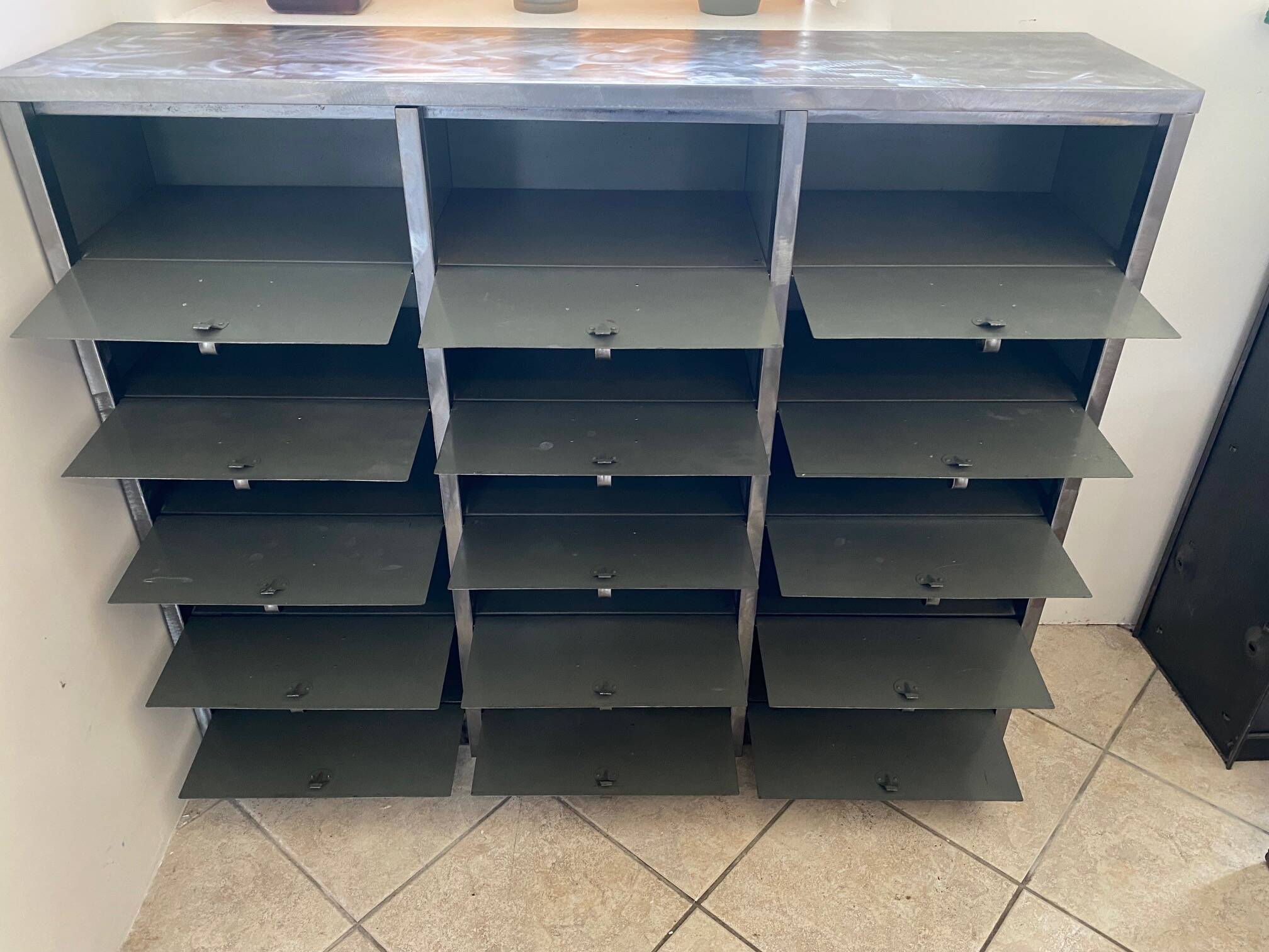 Furniture with 15 flaps industrial metal locker Strafor 1950