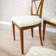 Vintage Elm Chairs in White Upholstery, 1950s, Set of 5