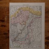 Original lithograph on the first world war (cartography)