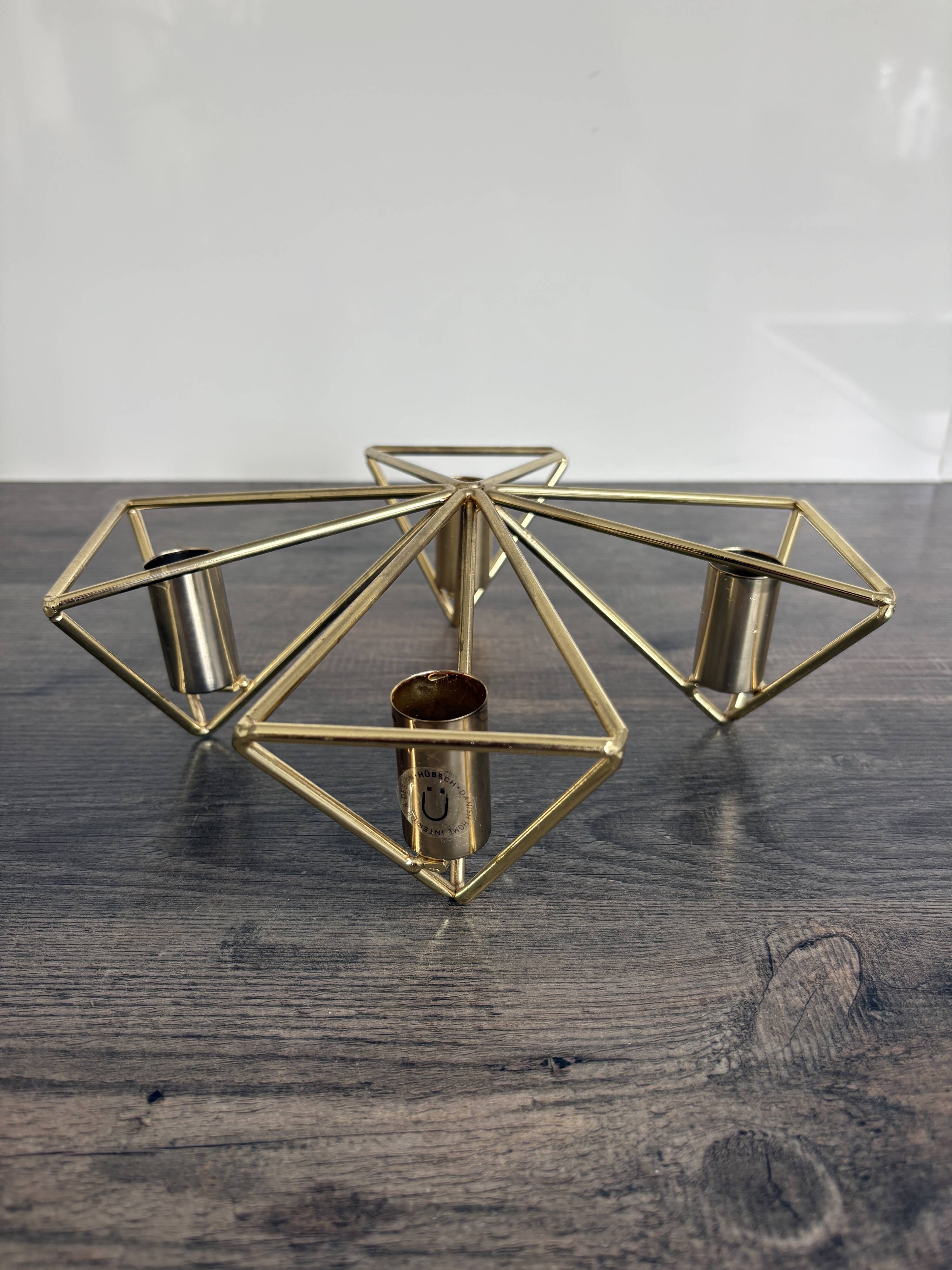 Scandinavian vintage design gold candelabra