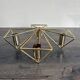 Scandinavian vintage design gold candelabra