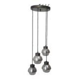 Cascade chandelier - vintage - aluminum and glass