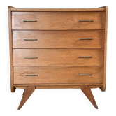 Commode en chêne pied compas