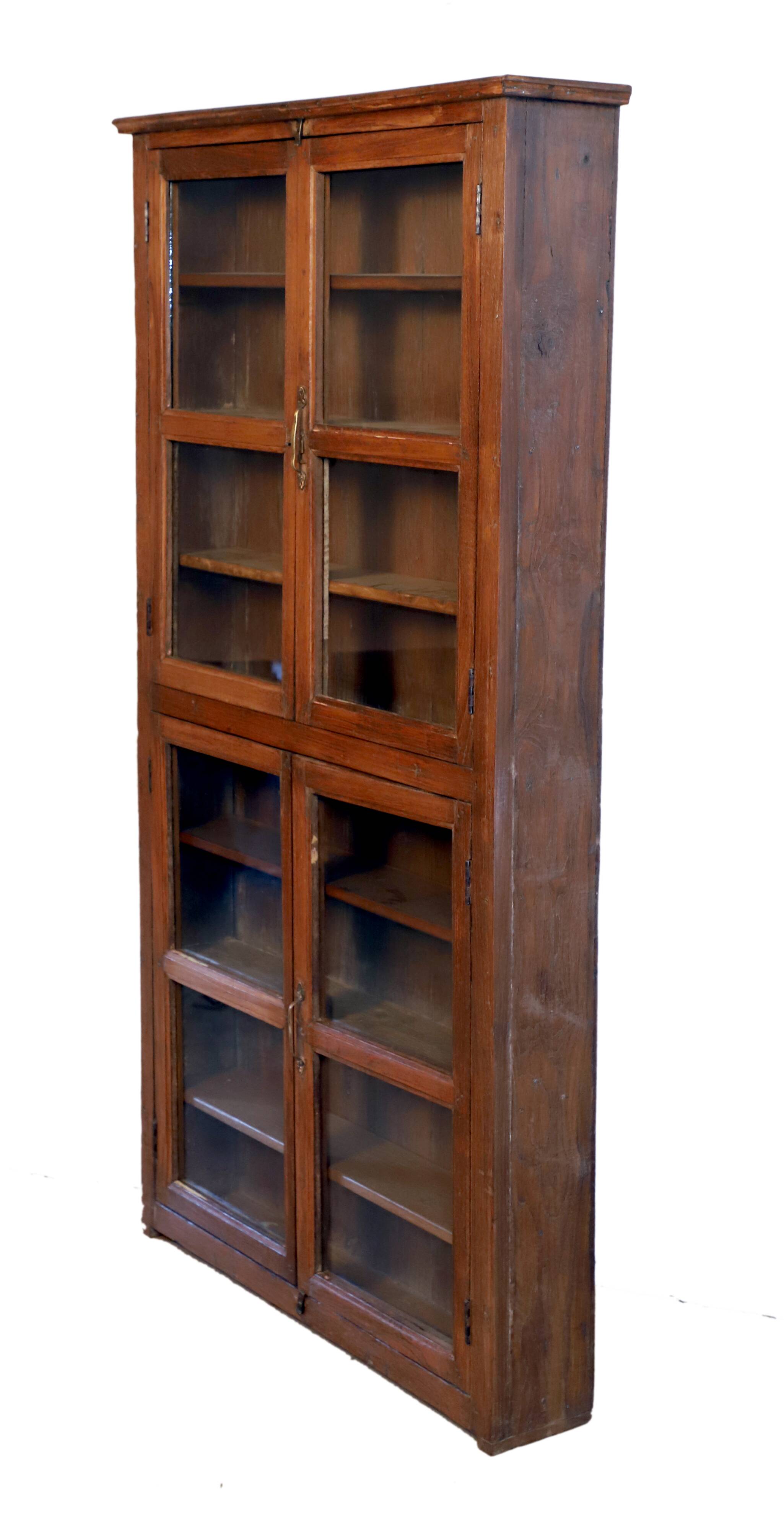 Showcase in natural Burmese teak