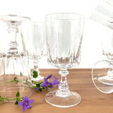 Vintage Arques crystal glasses, Louvre model