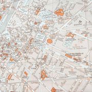 Angers vintage map 74x54cm