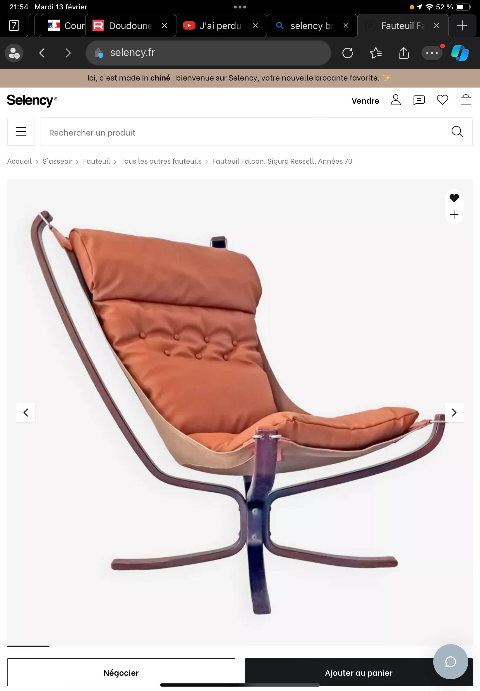 Ressell sigurd falcon armchair