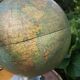 World map, vintage globe