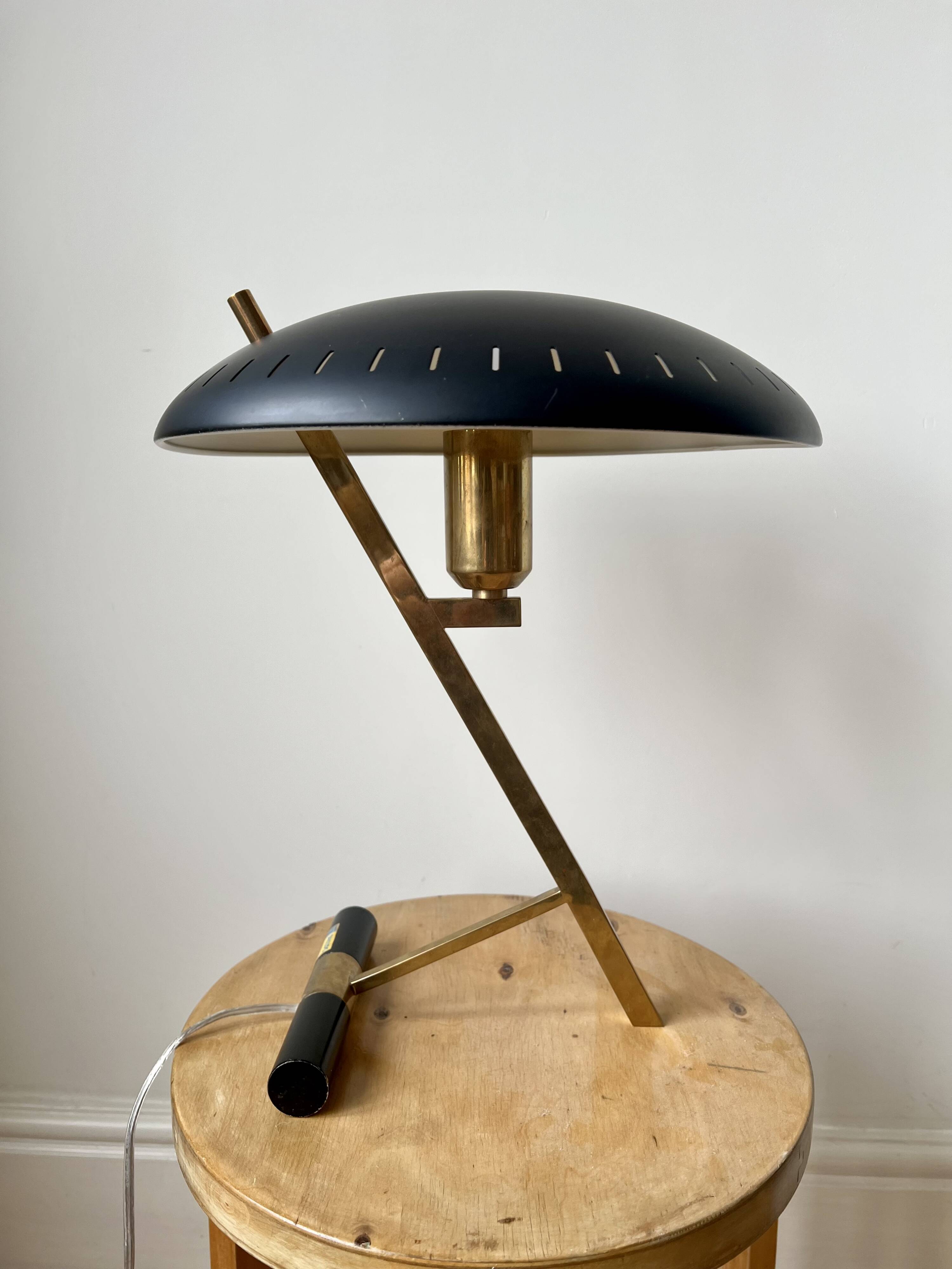 Vintage mid century Decora Z Lamp by Louis Kalff for Philips, Belgium, 1950