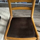 Set of 2 vintage 1950s solid wood chairs – Scandinavian style