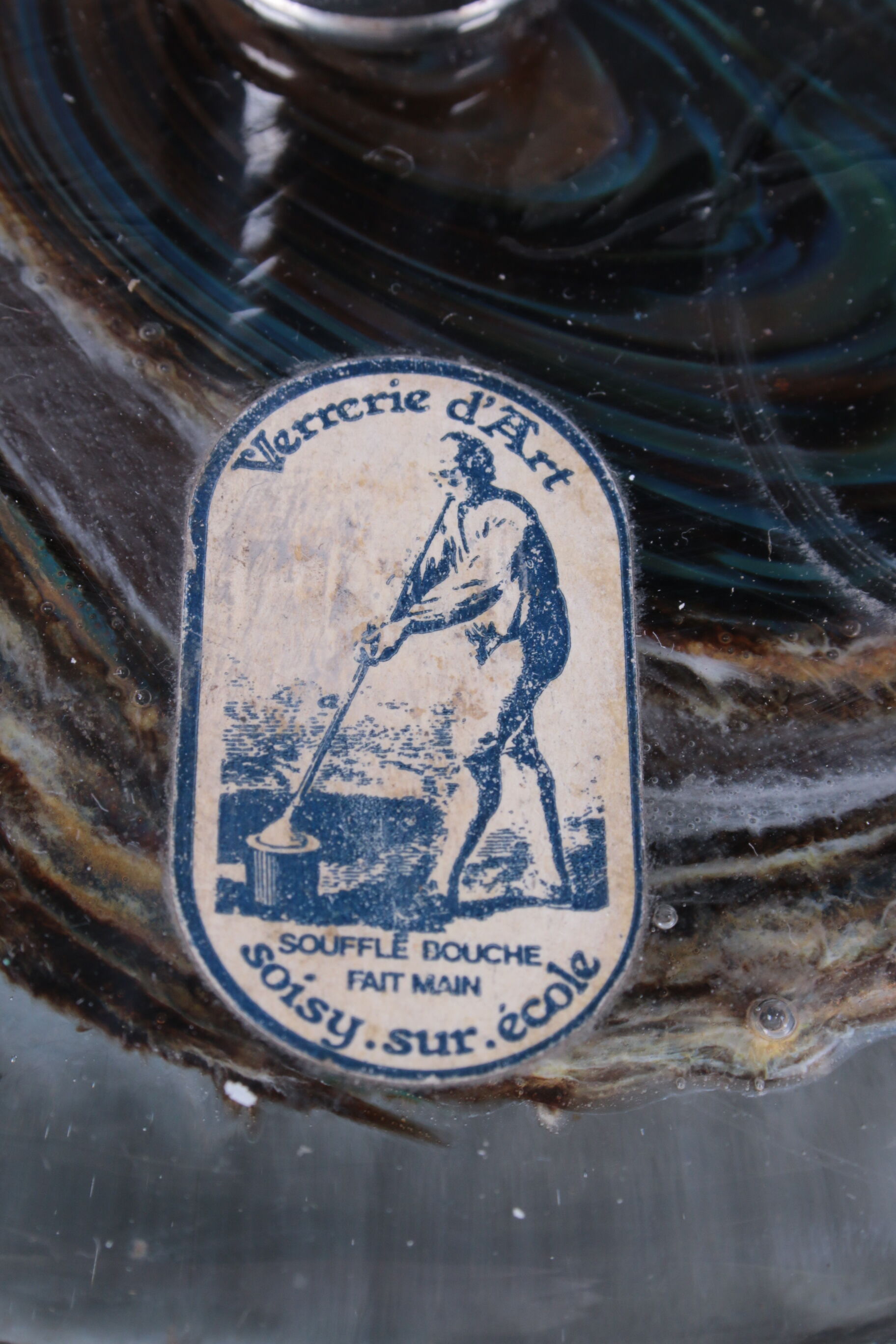 Rare beautiful French table lamp design by Jean-Pierre Alary, France.