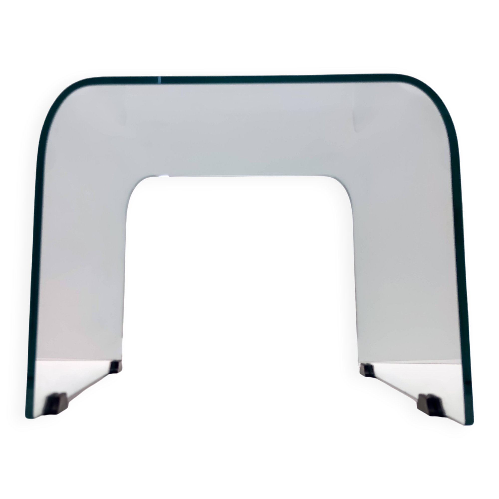 Aquamarine Square Glass Coffee Table