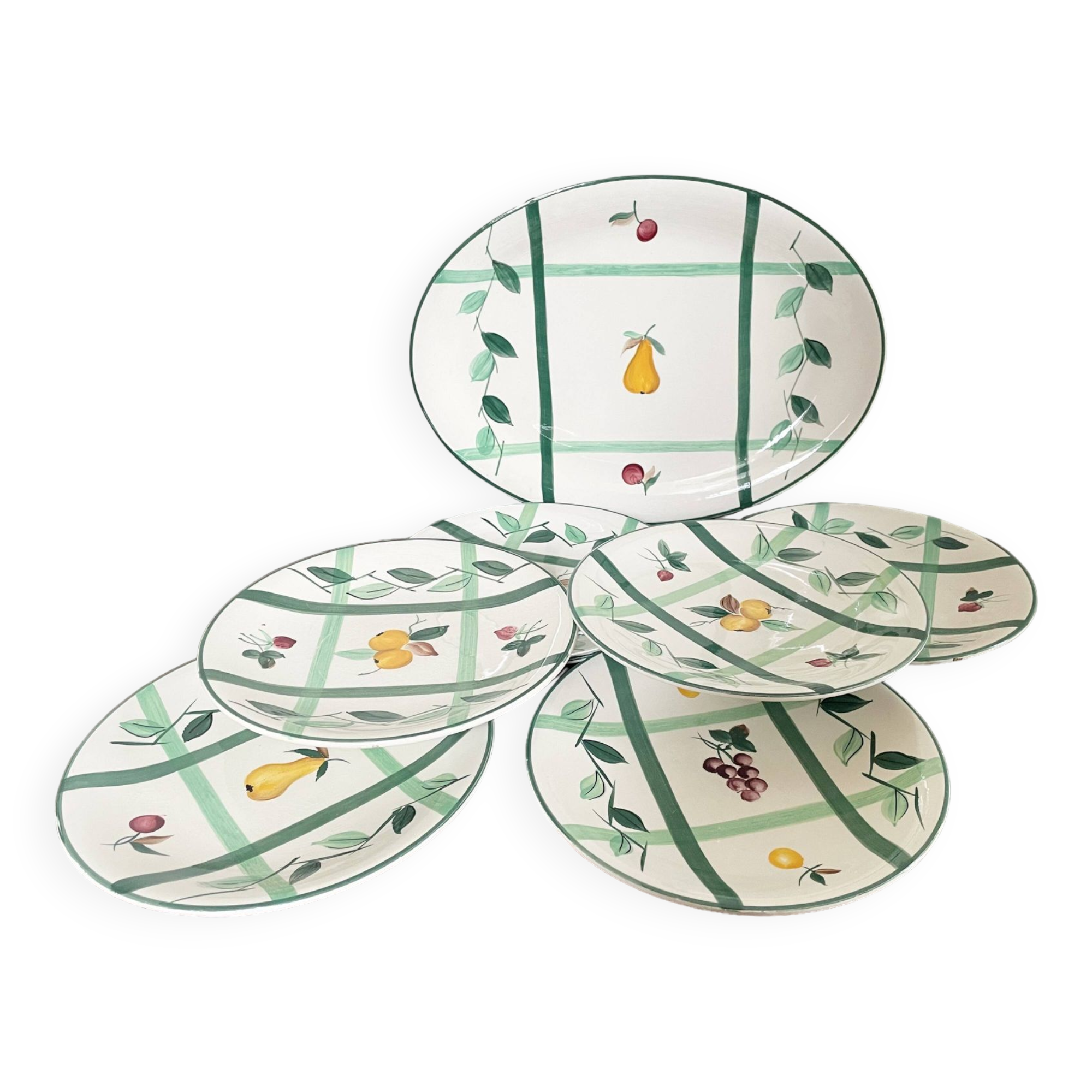 Longchamp dessert plates and oval dish