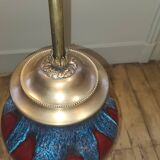 Lampe en Grès Verni Rouge, 1950s