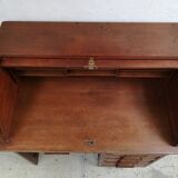 American office with curtain box administration oak
