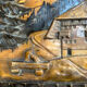 Carved wooden wall panel Black Forest Chalet mountain Switzerland Germany