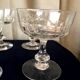 Suite of 4 crystal champagne glasses from the 1930s 1940s