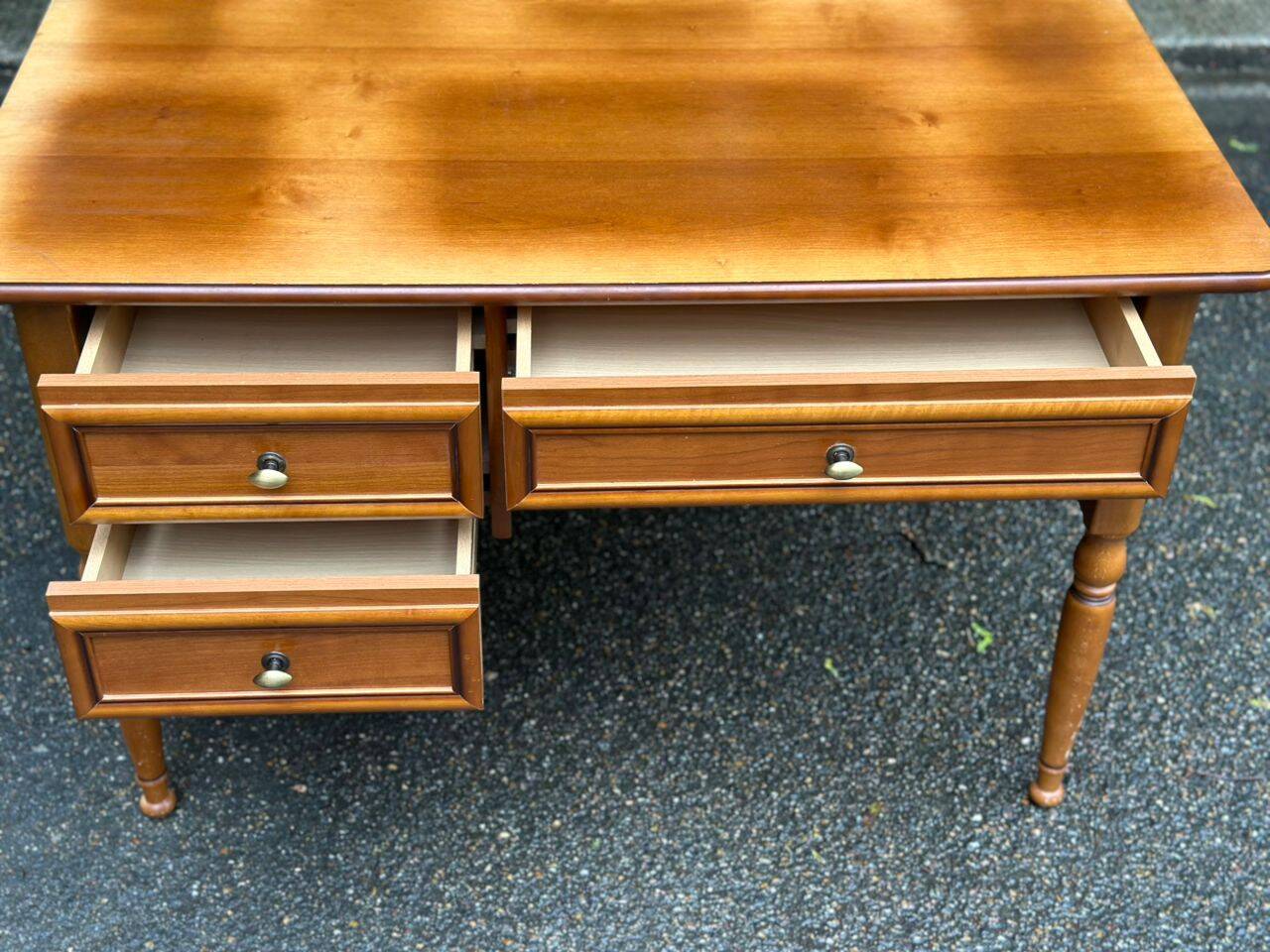 Louis Philippe desk made of wood from the 1970s.