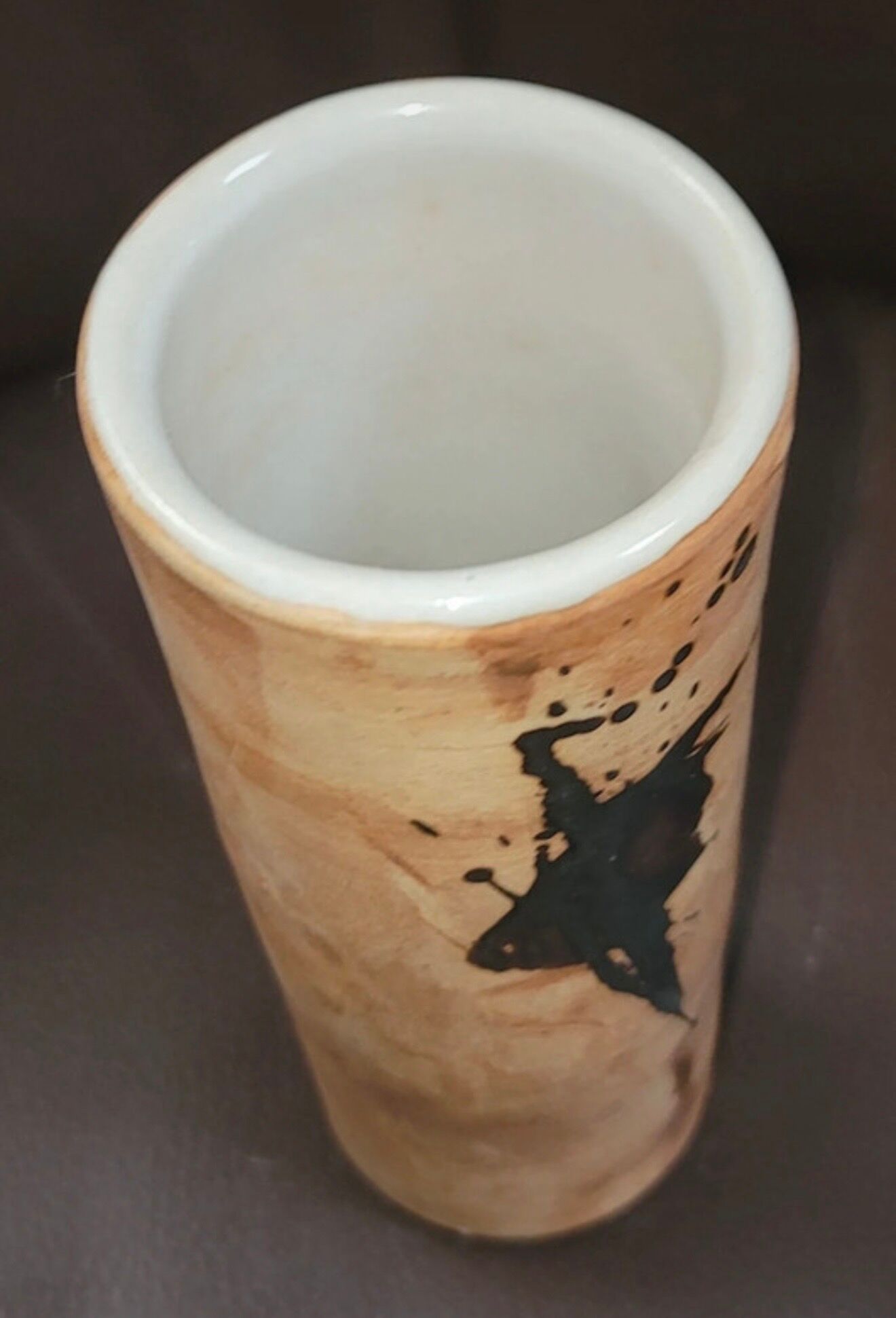 Vase rouleau vintage en céramique – Poterie de La Colombe – Madeleine