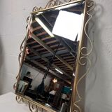 Miroir en or vintage avec cadre orné