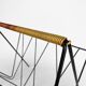 Metal and scoubidou graphic magazine holder 60s
