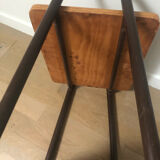 Wood and iron side table