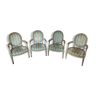 Set of four Louis XVI period armchairs