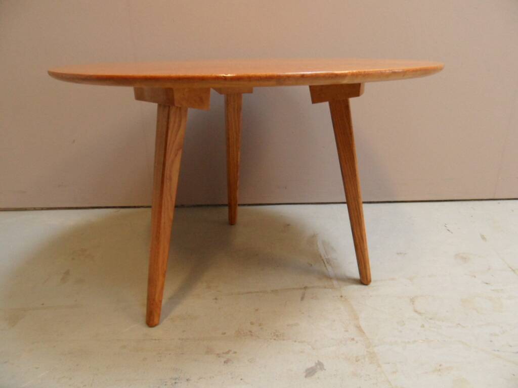 Mid Century maple round coffee table 1960's