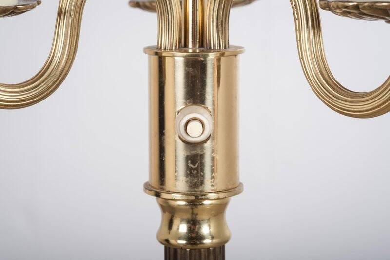 Danish 3-Arm Floor Lamp in Brass, 1960s