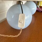 Pair of opaline lamps