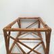 Vintage coffee table in real bamboo and glass 60/70
