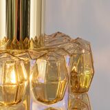 Large amber glass pendant by Limburg, Germany, 1970s.