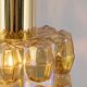 Large amber glass pendant by Limburg, Germany, 1970s.