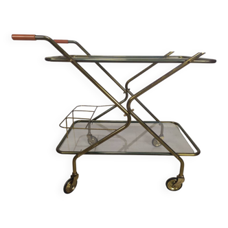 Chariot roulant laiton vintage