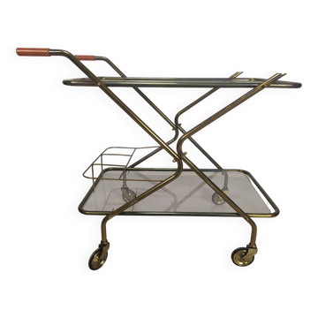 Chariot roulant laiton vintage
