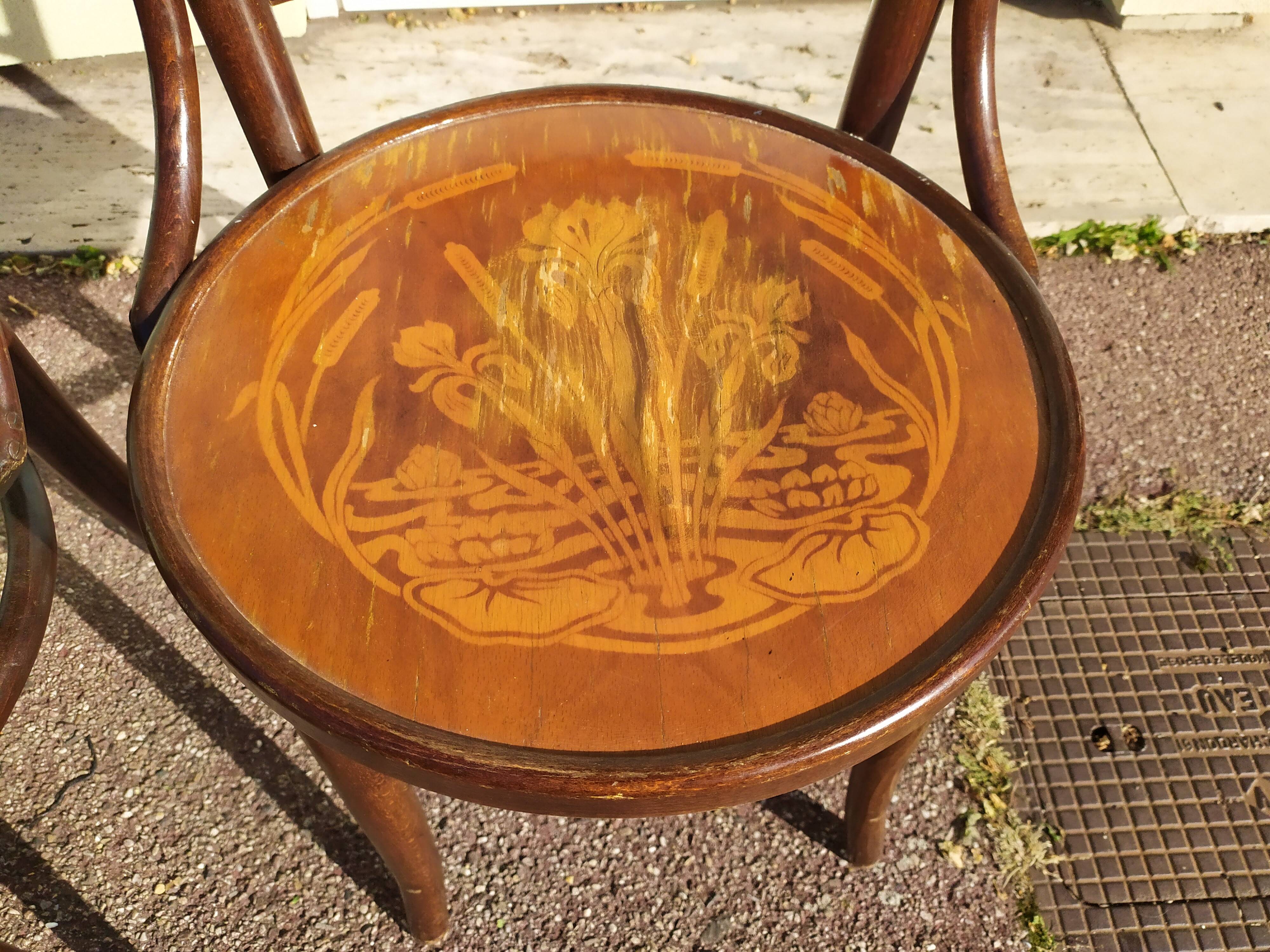 Lot de 6 chaise en bois - bistrot - terrasse - vintage