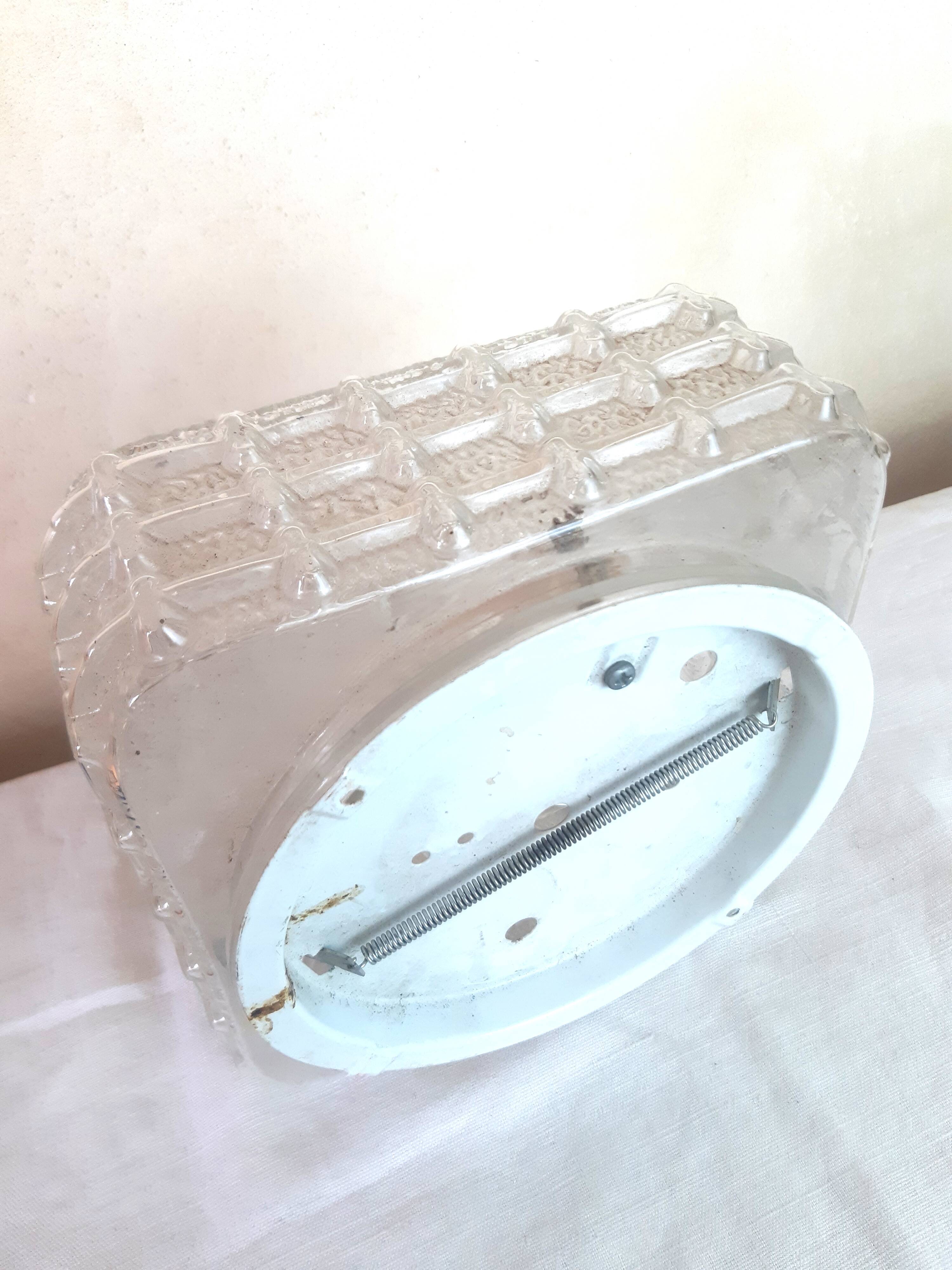 Molded glass ceiling lamp