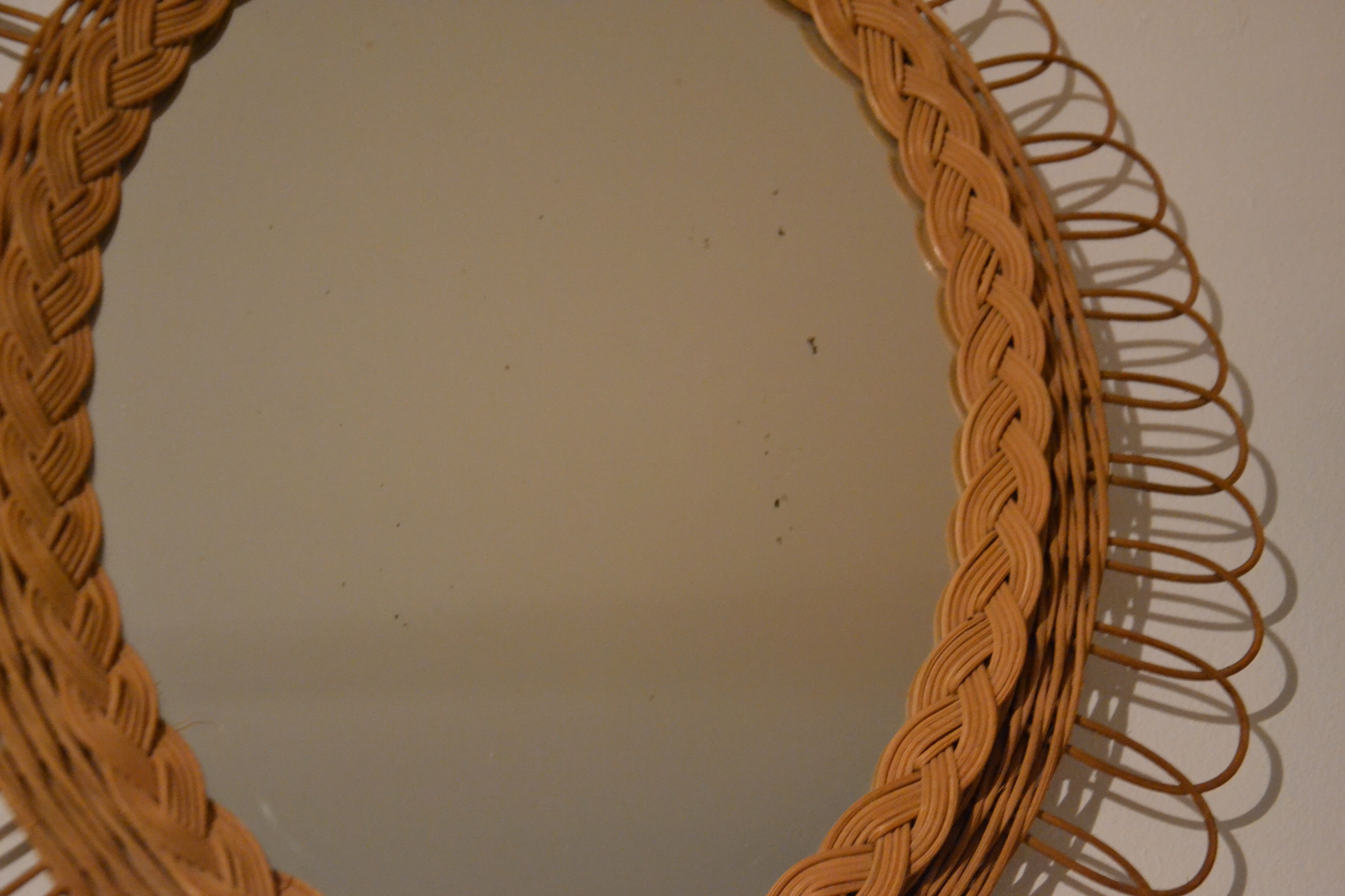 Mirror rattan Sun 45 x 36 cm