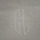 Soft linen sheet Old Embroidered Monogram GL Art deco border day