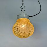 Vintage white porcelain pendant light, 1970s