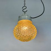Vintage white porcelain pendant light, 1970s