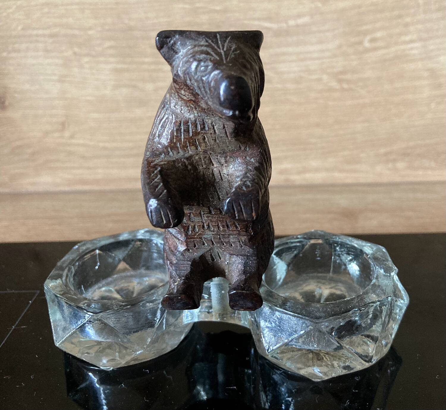 Salt and pepper little bear decoration