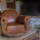 Leather club chair in good condition