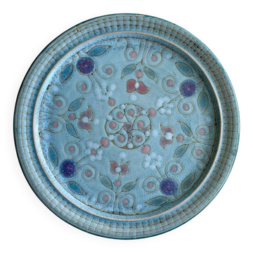 Plat en céramique émaillée, Danuta Le Hénaff