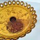 Piédouche Georges Sand verre pressé ambré, Portieux, fin 19ème