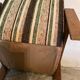 Armchair and vintage ottoman 1960-80 Sweden brutalism